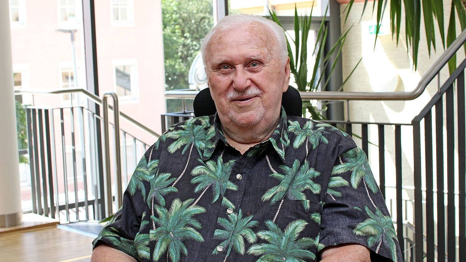 Jürgen Baumgartner lebt seit einen halben Jahr
im Hans-Klenk-Haus in Ludwigsburg