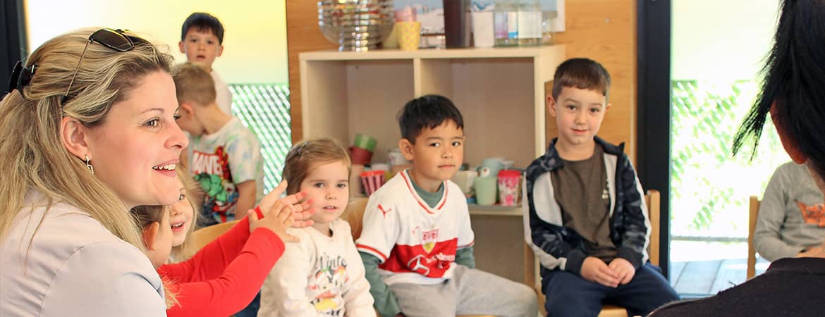 Morgenkreis in der AWO Kita Onkel Toms Hütte