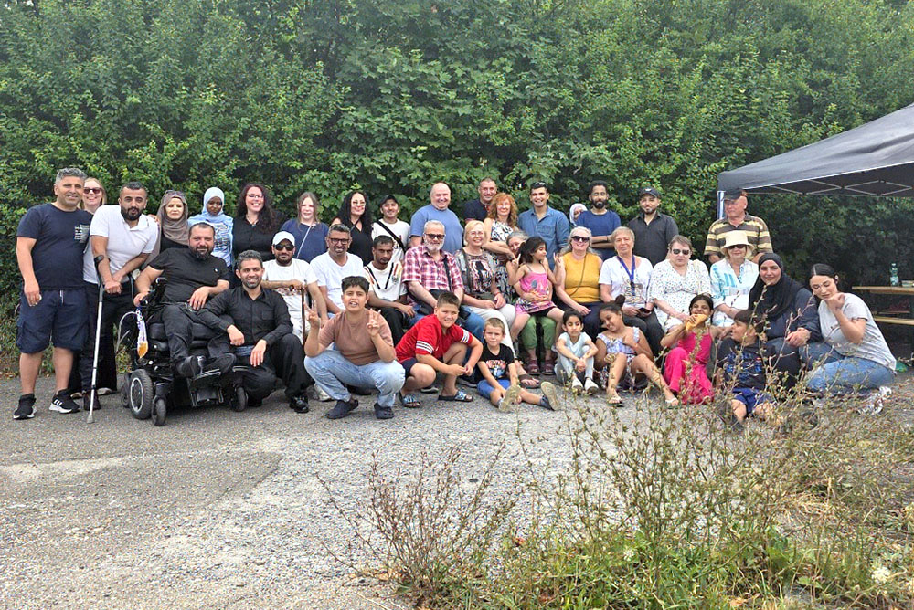 Sommerfest in der Flüchtlingsunterkunft Schlieffenstraße/Mörikestraße